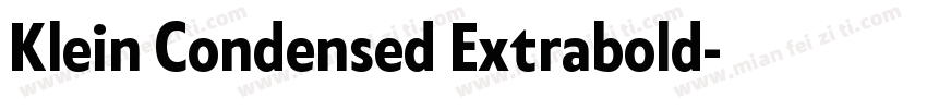 Klein Condensed Extrabold字体转换